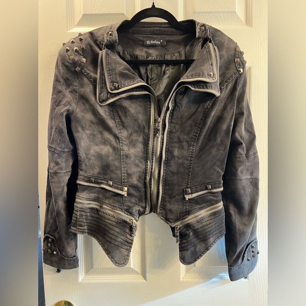 Schott NYC Women's Distressed Black Leather Jacket